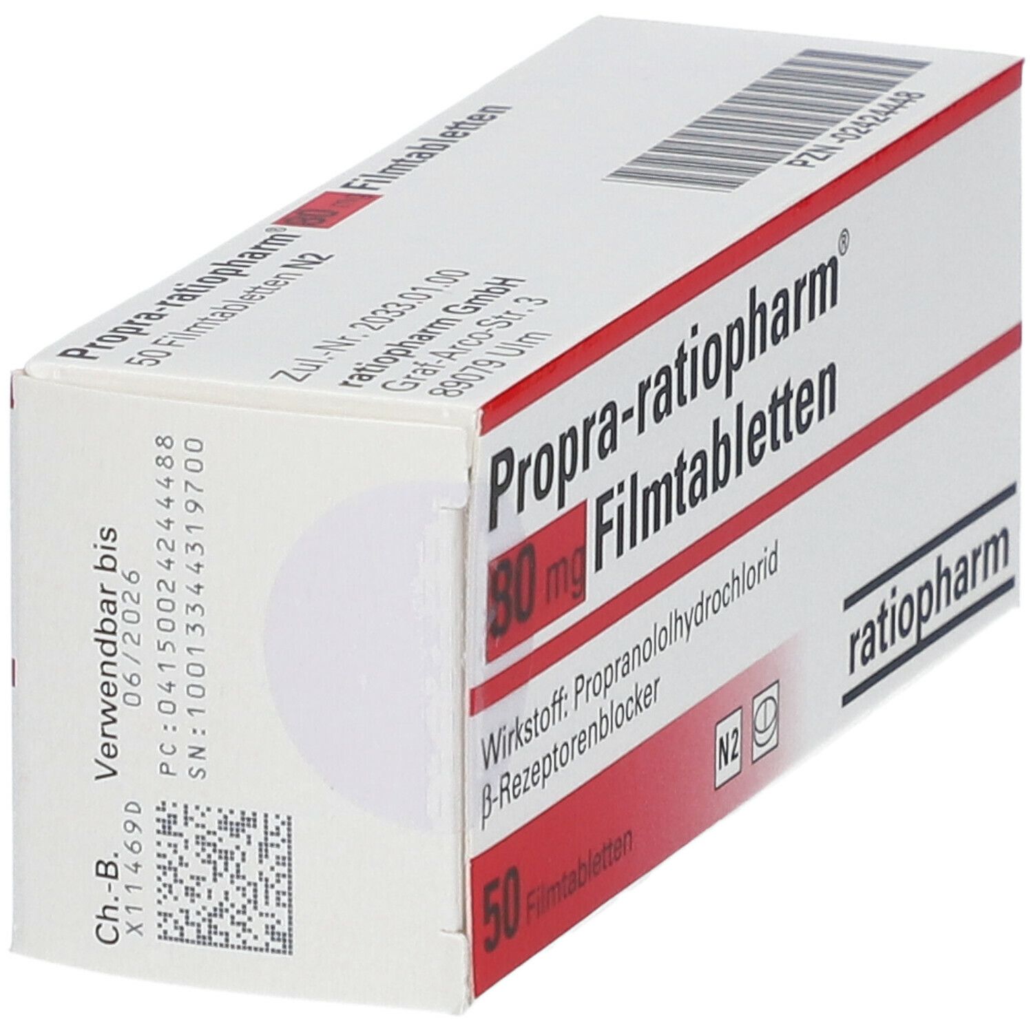 PROPRA-ratiopharm 80 mg Filmtabletten 50 St