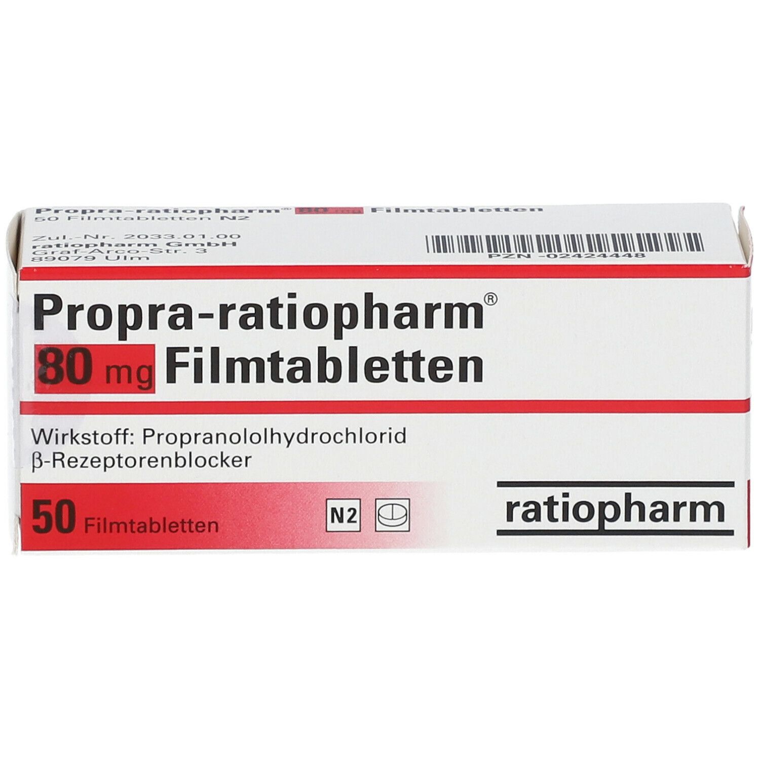 Propra-ratiopharm® 80 mg