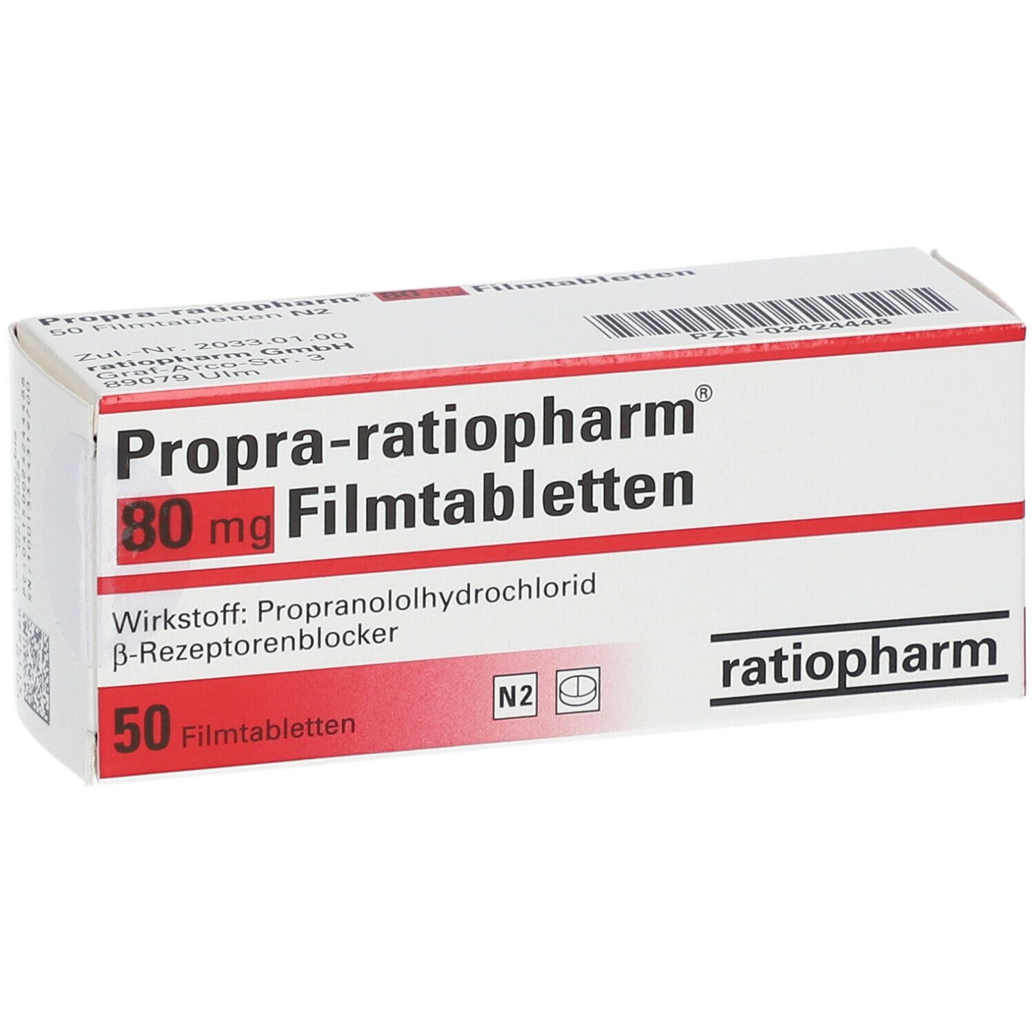 Propranolol ratiopharm 80 mg