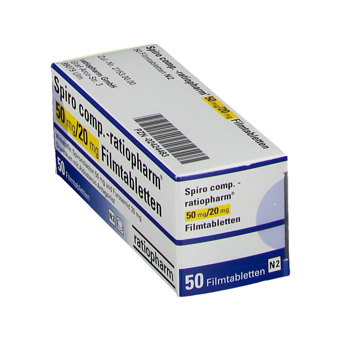 Spiro comp.ratiopharm® 50 mg/20 mg 50 St