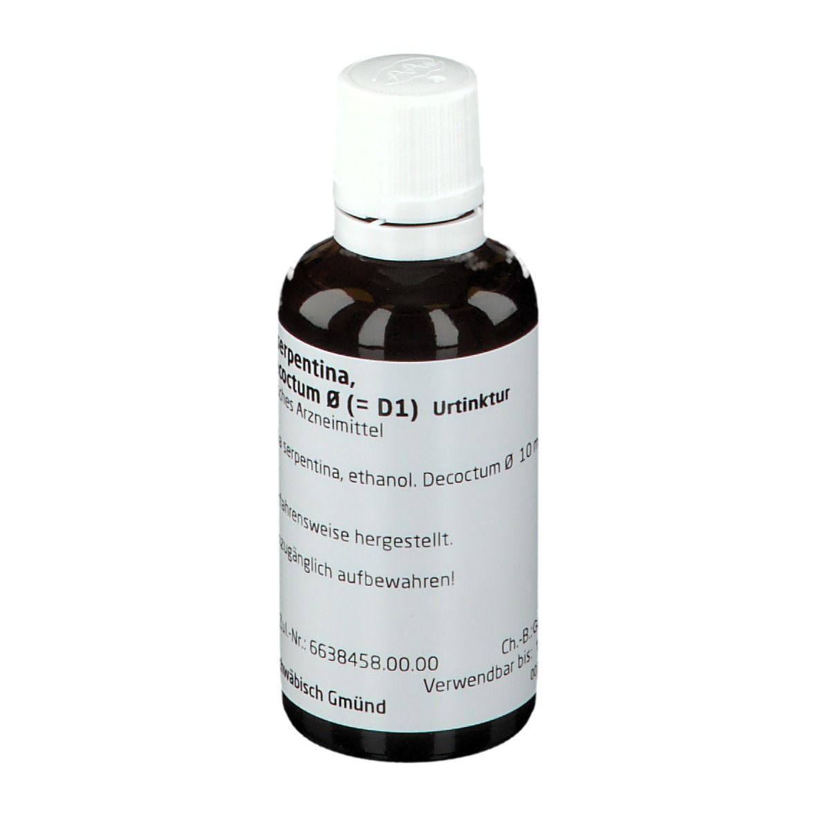 Rauwolfia serpentina, ethanol. Decoctum D1