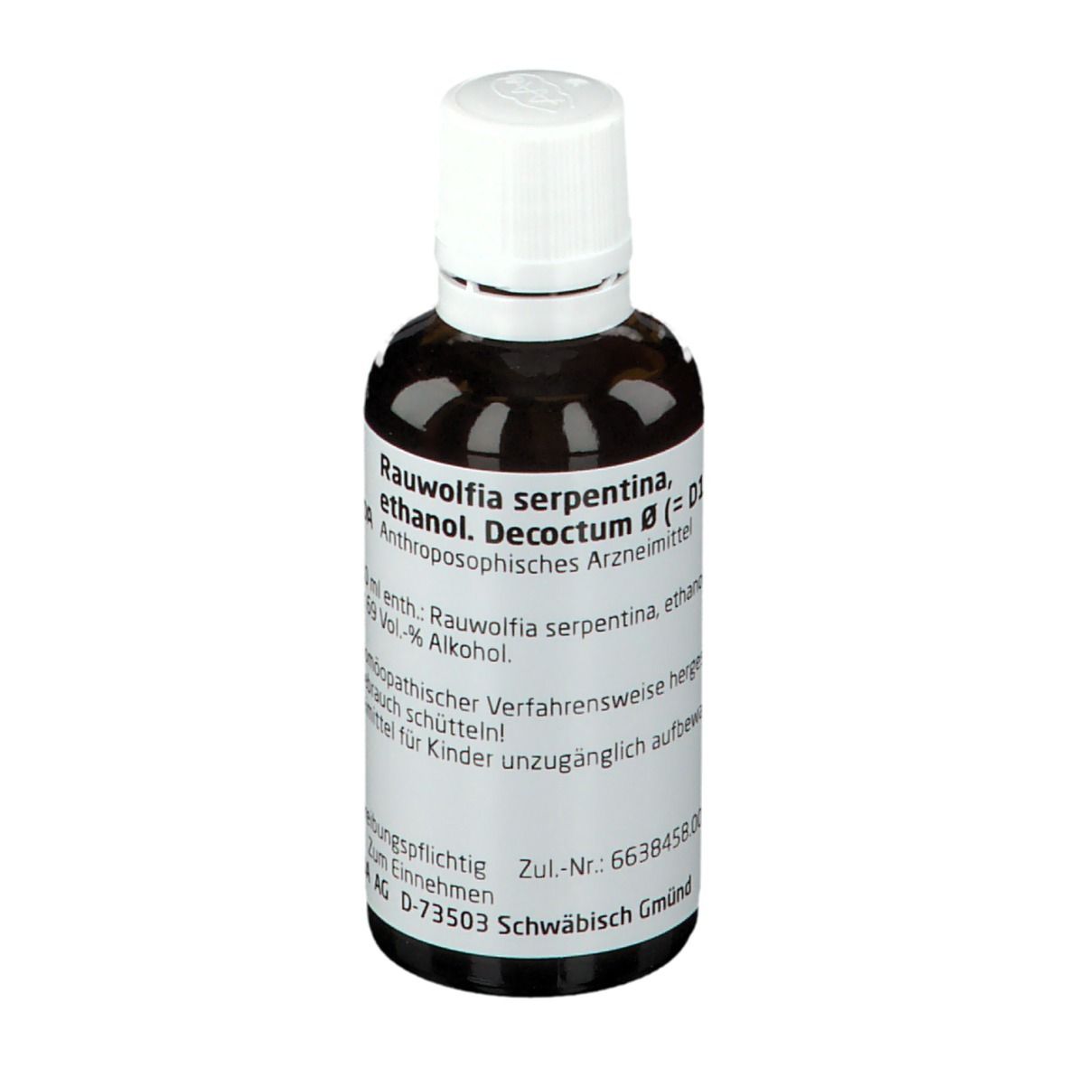 Rauwolfia serpentina, ethanol. Decoctum D1