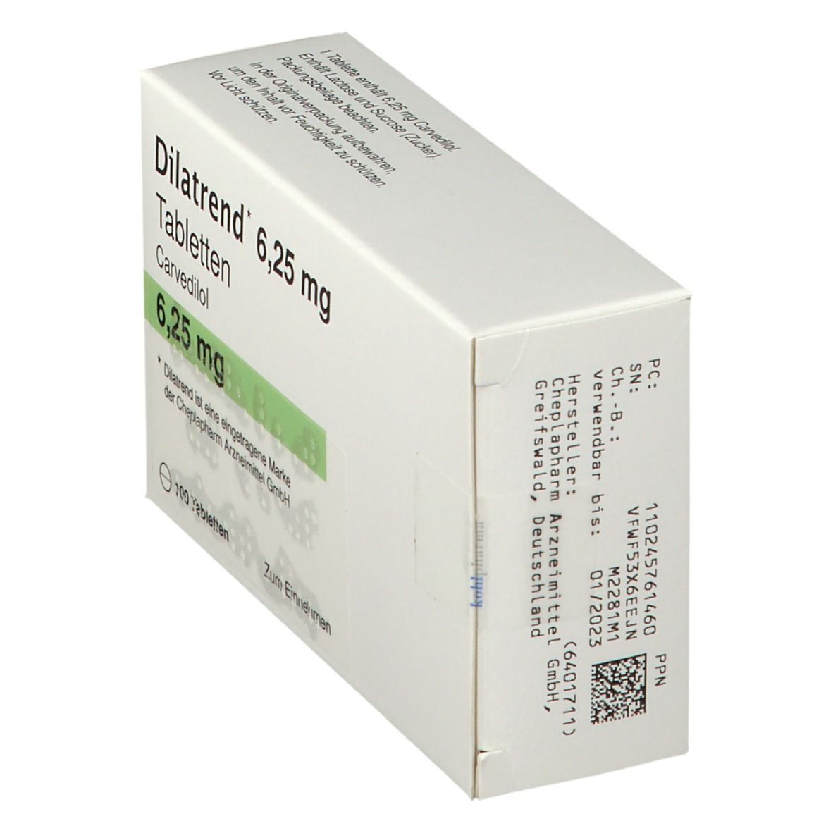 Dilatrend 6,25 mg Tabletten 100 St