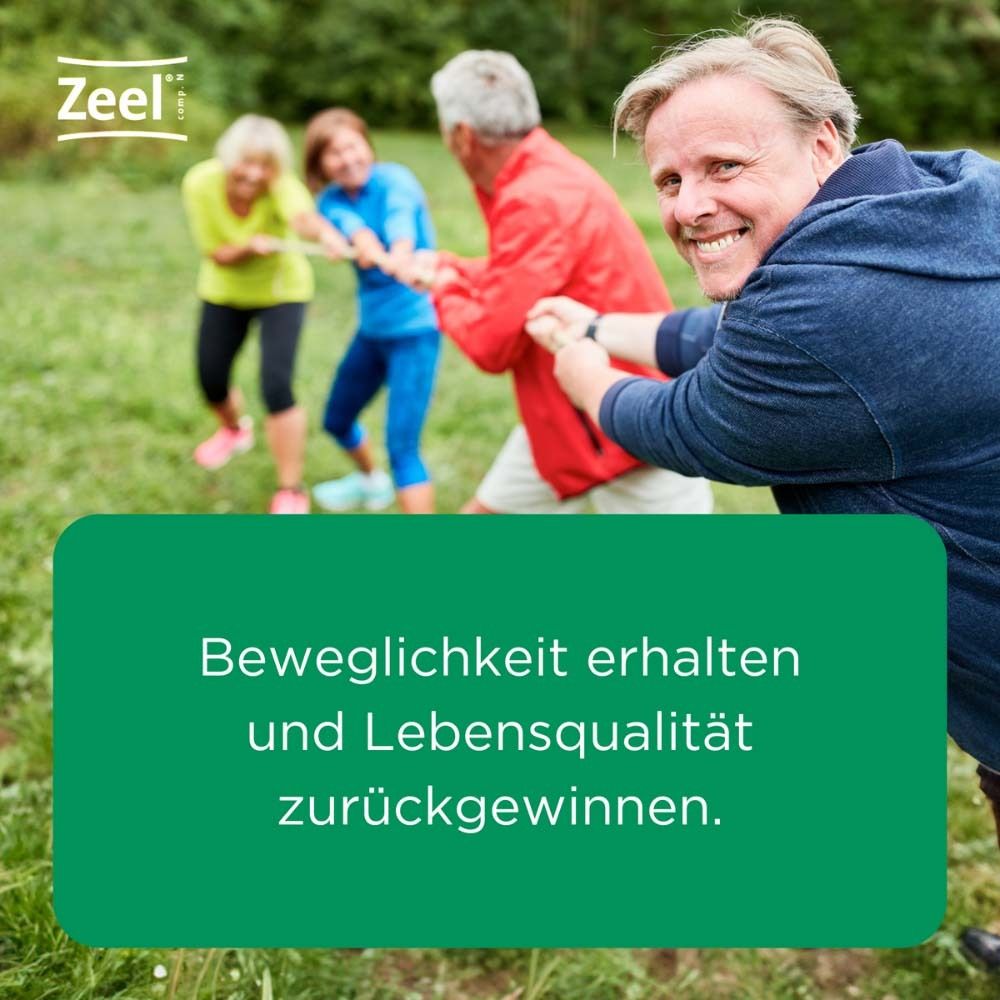 Menschen beim Tauziehen. Text: Beweglichkeit erhalten und Lebensqualität zurückgewinnen.