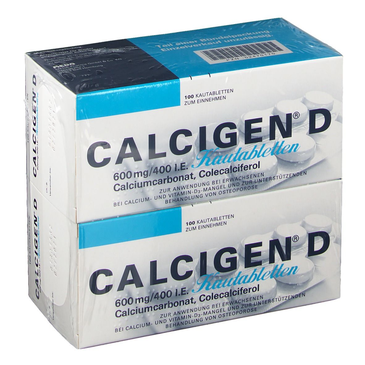 Calcigen D 600 mg/400 I.e. Kautabletten 200 St