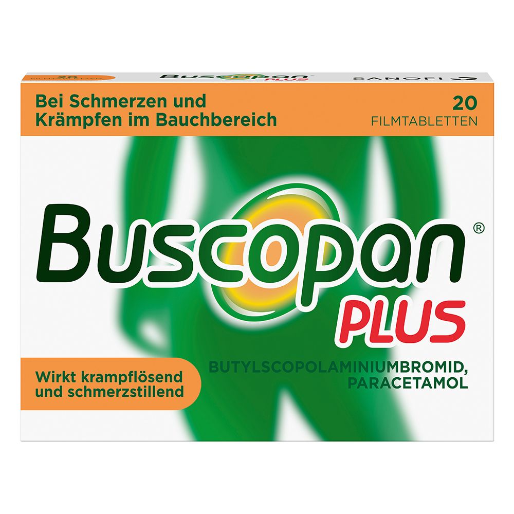 Buscopan® PLUS mit Paracetamol bei stärkeren Schmerzen und Krämpfen im Bauchbereich