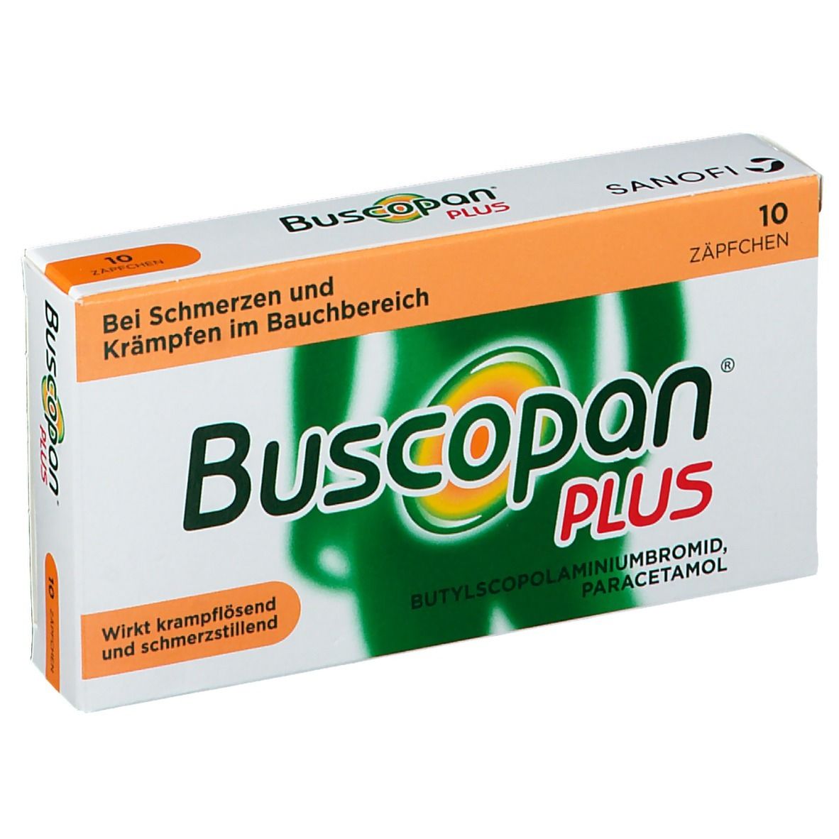 Buscopan Plus Zäpfchen bei Bauchschmerzen und Regelschmerzen
