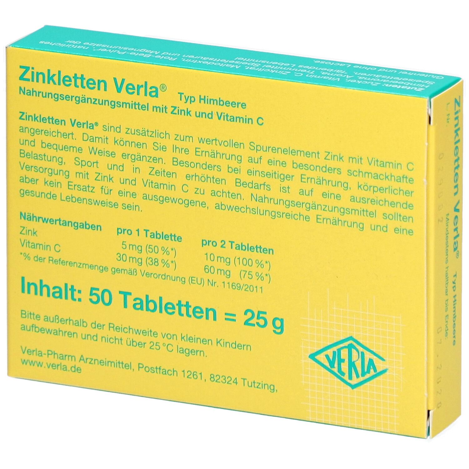 Zink Verla® 5 mg Lutschtabletten Himbeer