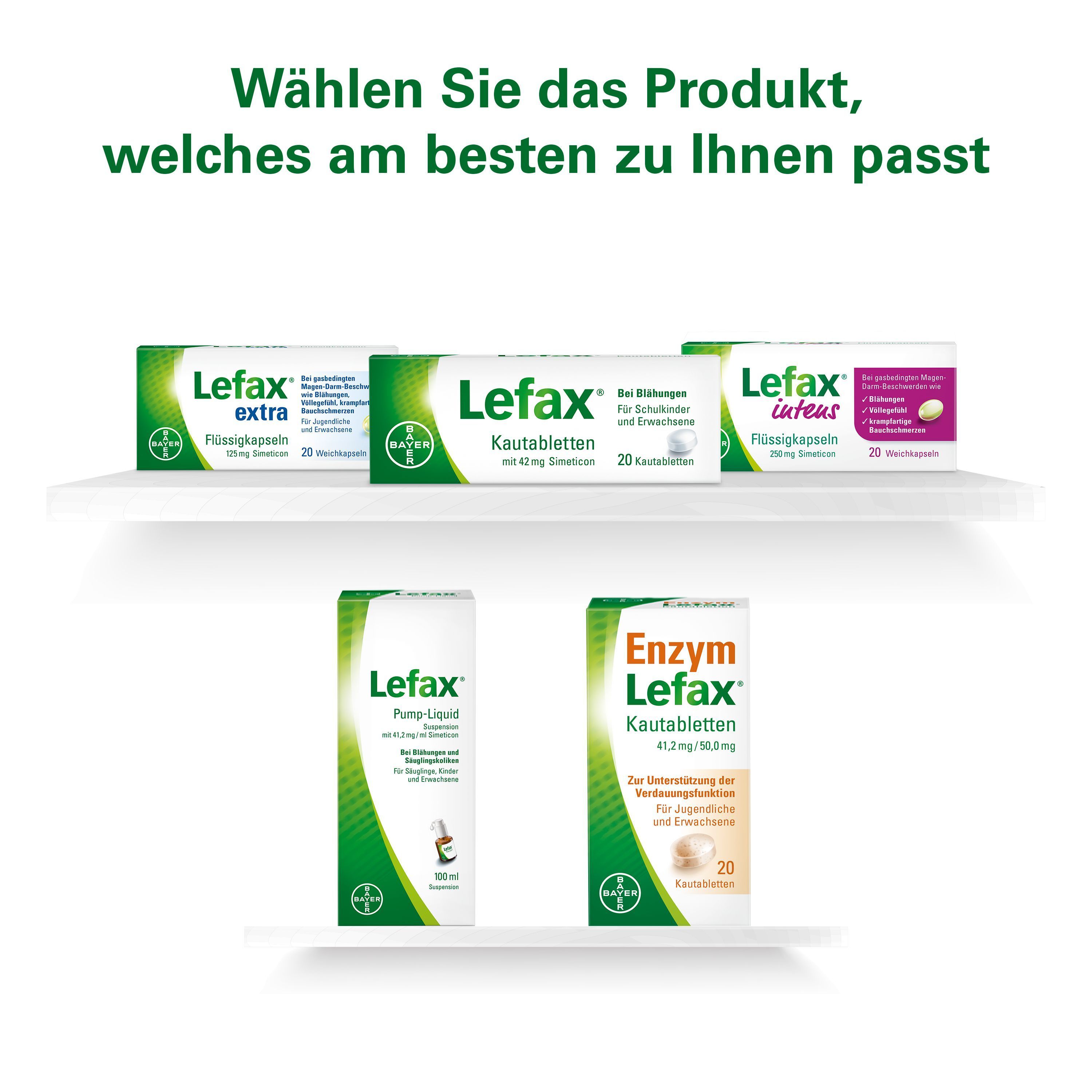 Lefax® Kautabletten gegen Blähungen
