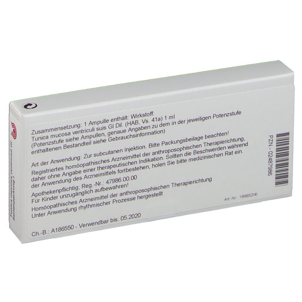 TUNICA MUCOSA VENTR. GL Serienpackung 1 Ampullen