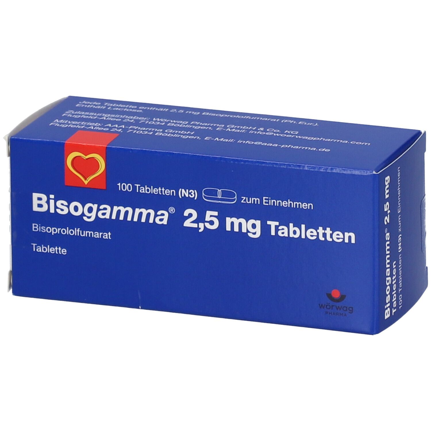 Bisogamma® 2,5 mg 100 St mit dem E-Rezept kaufen - SHOP APOTHEKE