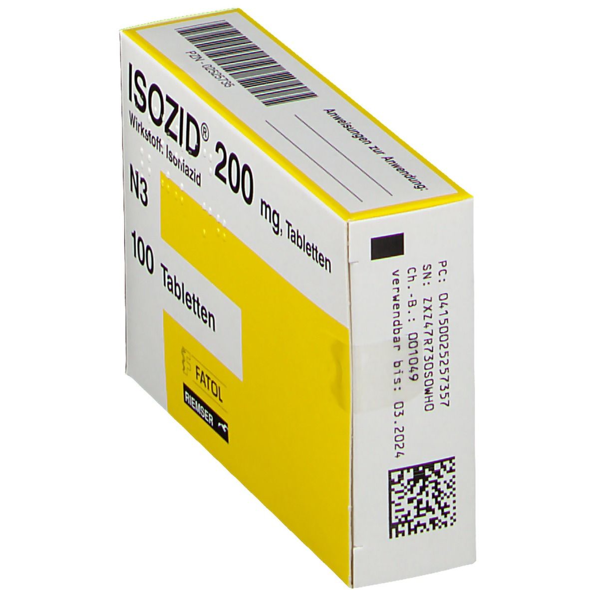 Isozid 200 mg Tabletten 100 St