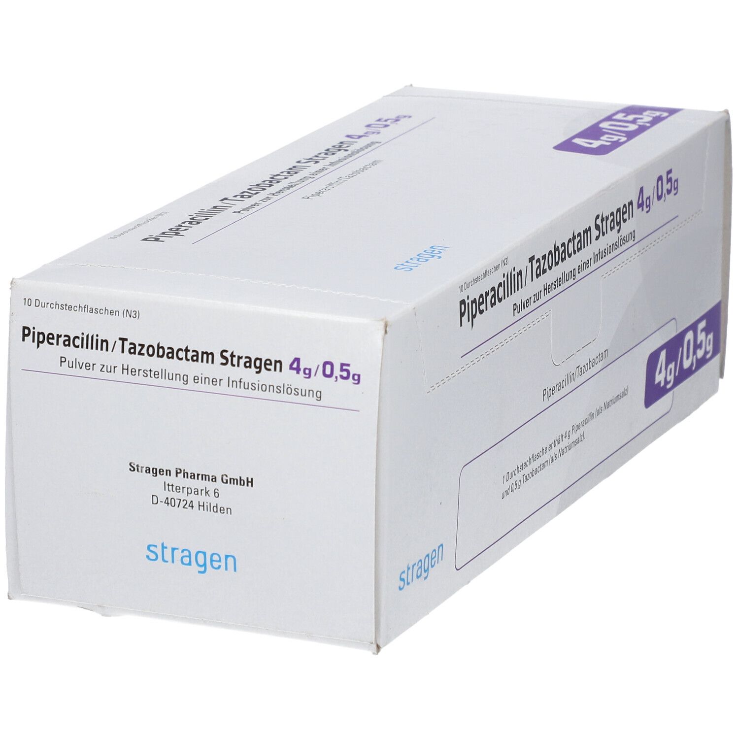 PIPERACILLIN/Tazobactam Stragen 4 g/0,5 g PIF 10 St Pulver zur Herstellung einer Infusionslösung