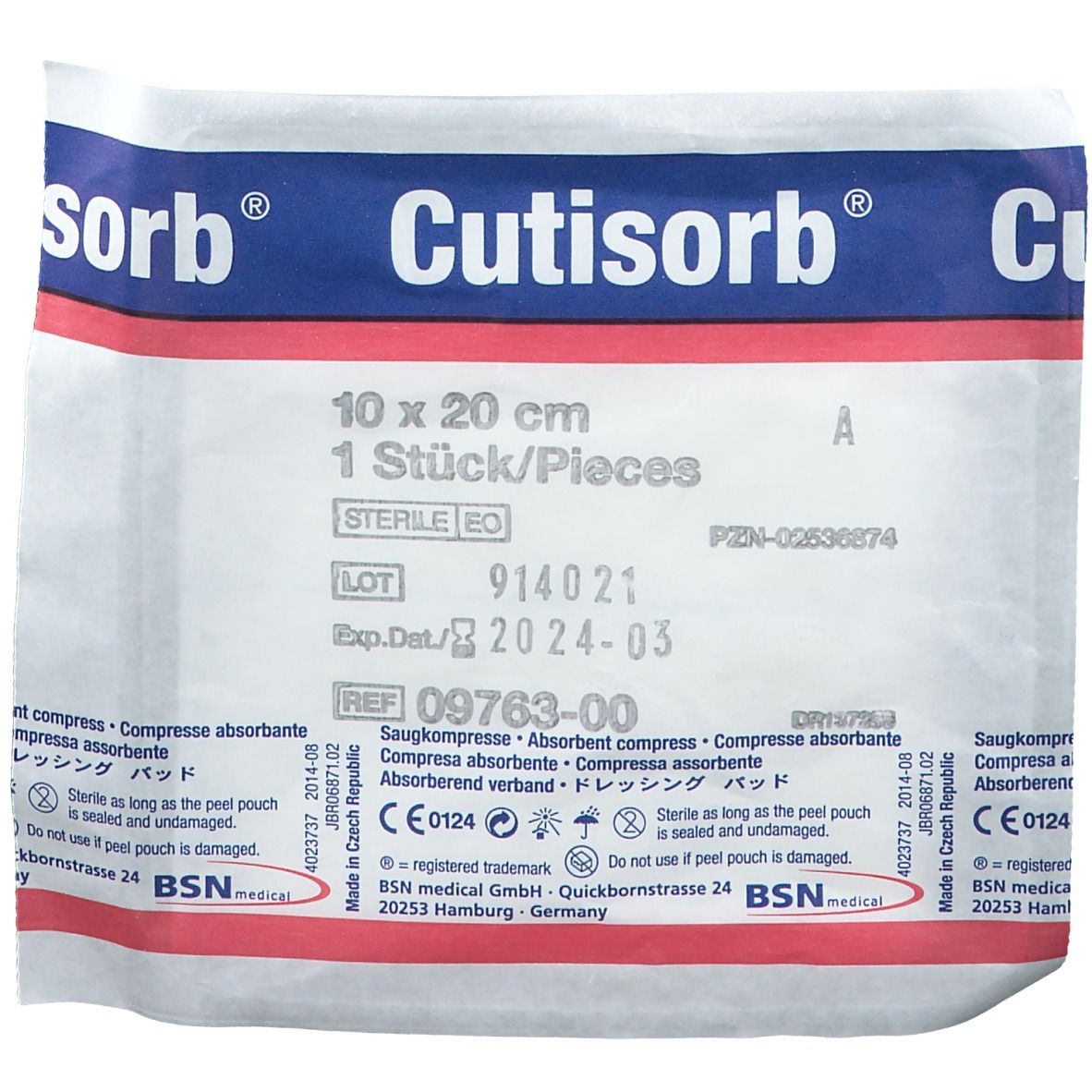 Cutisorb® Saugkompresse steril 10 cm x 20 cm