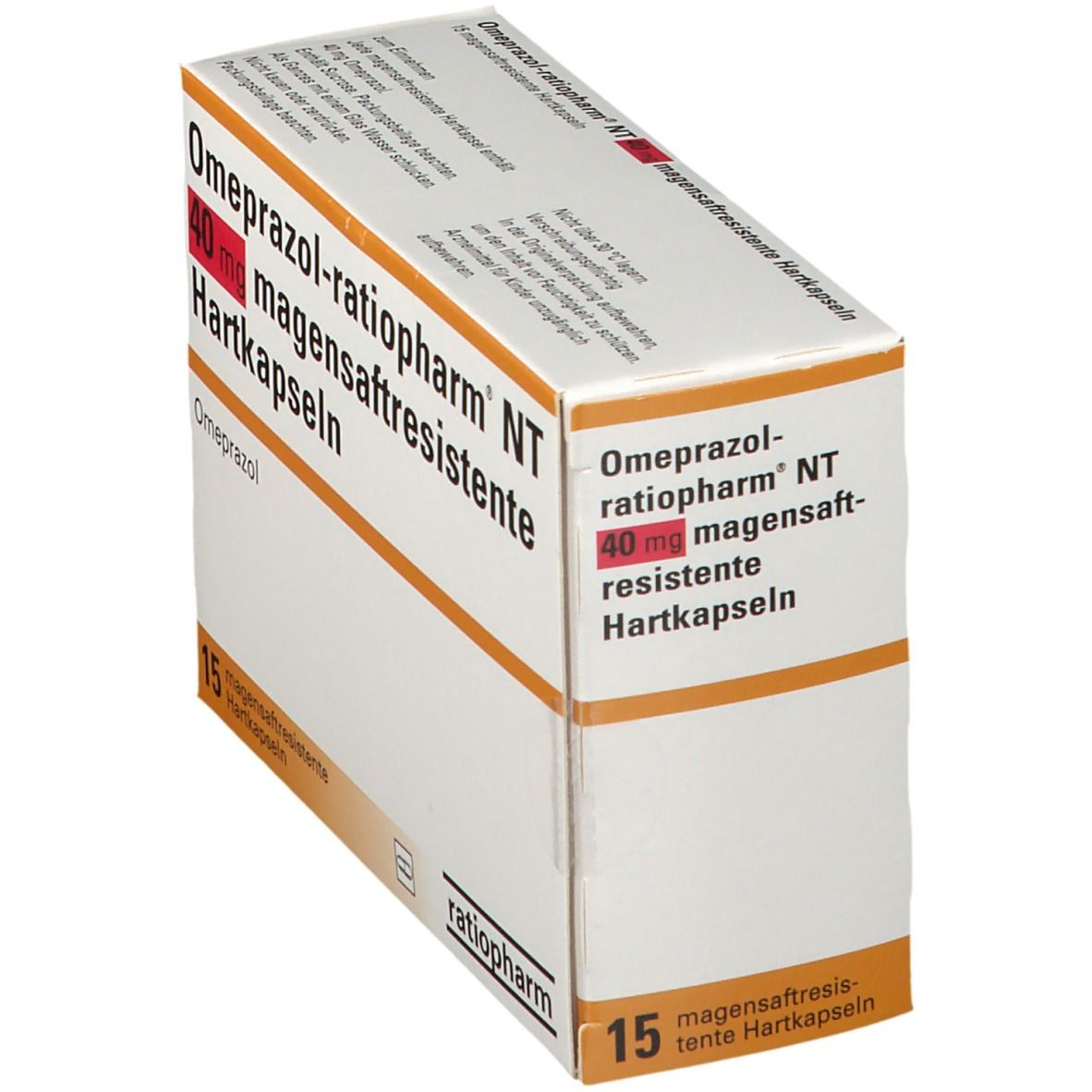 OMEPRAZOL-ratiopharm NT 40 mg magensaftr.Hartkaps. 15 St Kapseln magensaftresistent