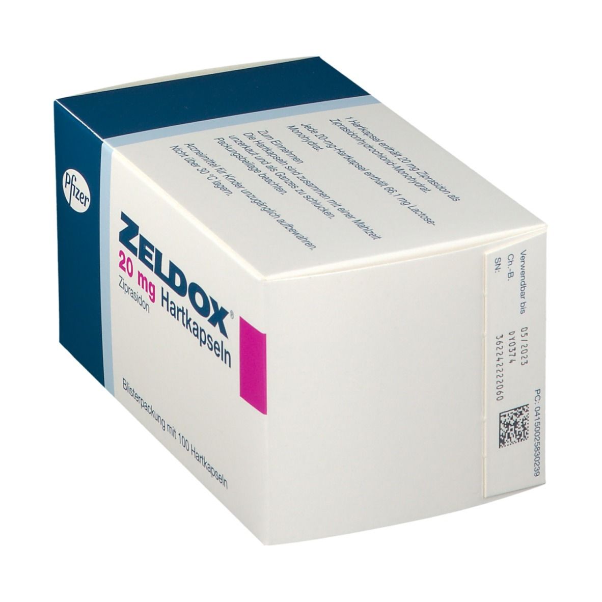 Zeldox 20 mg Hartkapseln 100 St