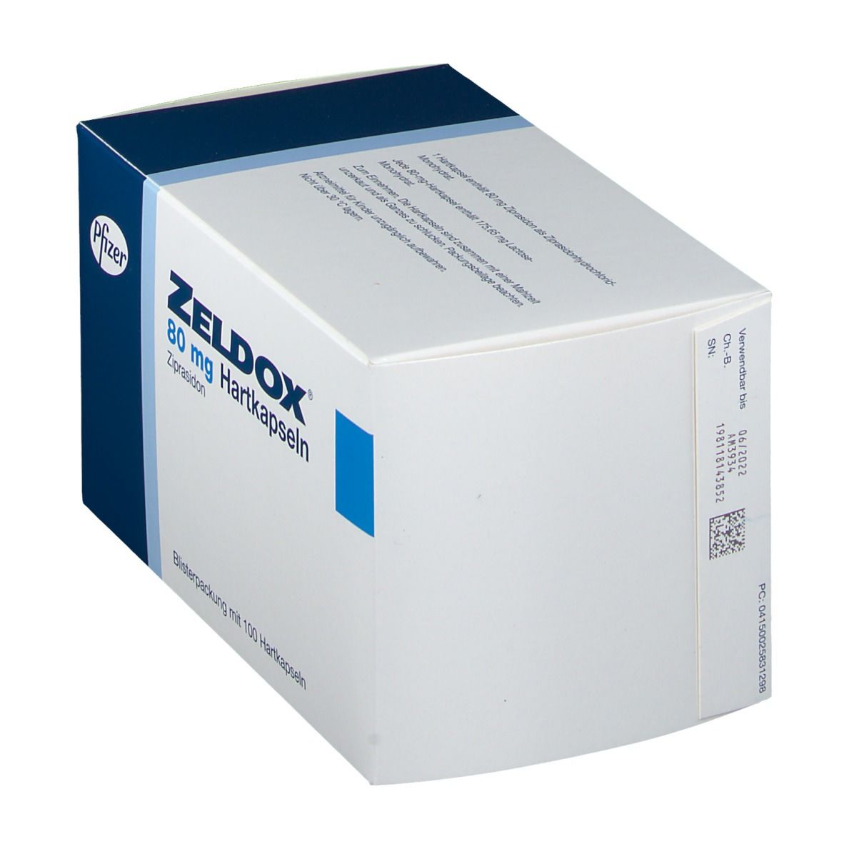 Zeldox 80 mg Hartkapseln 100 St