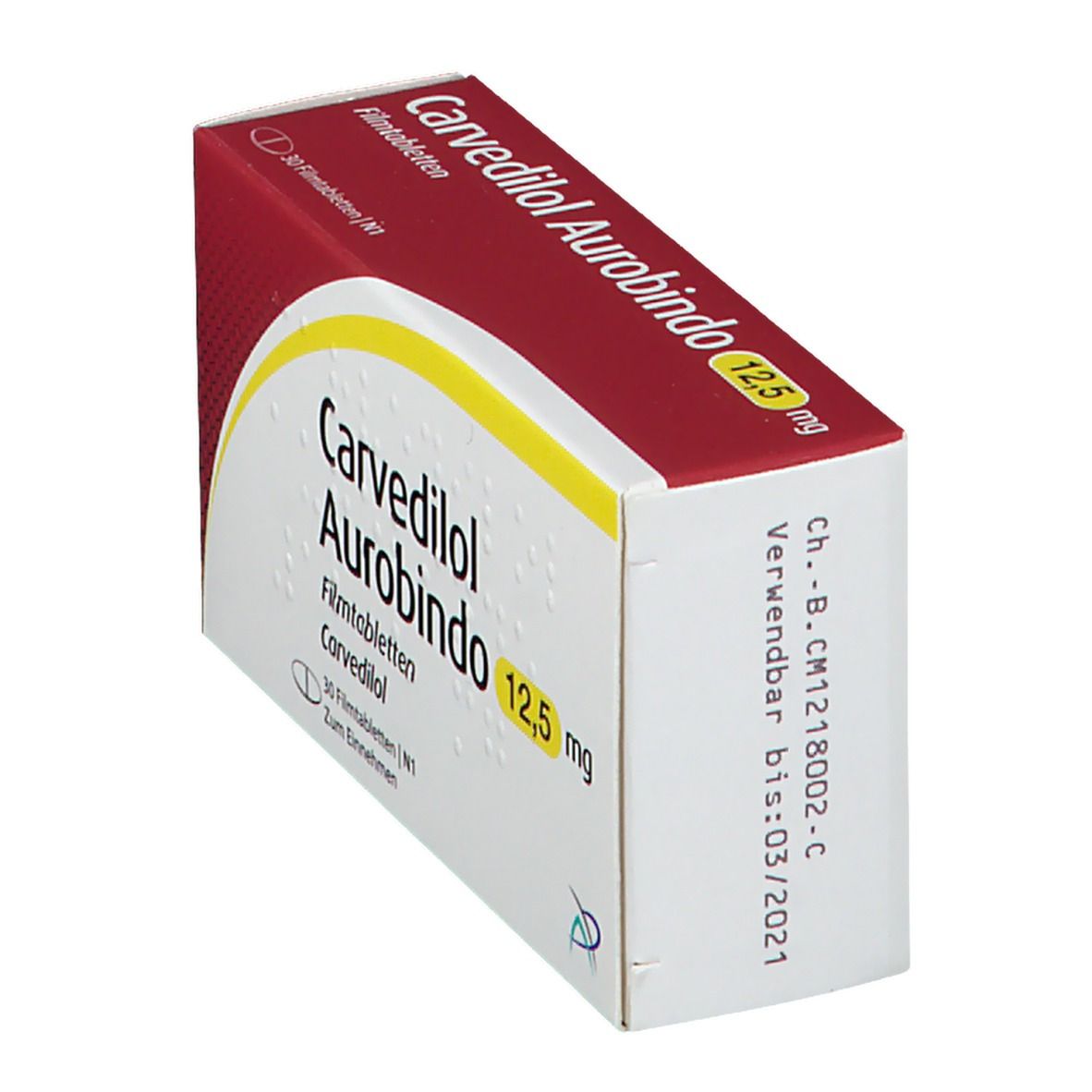 Carvedilol Aurobindo 12,5 mg Filmtabletten 30 St