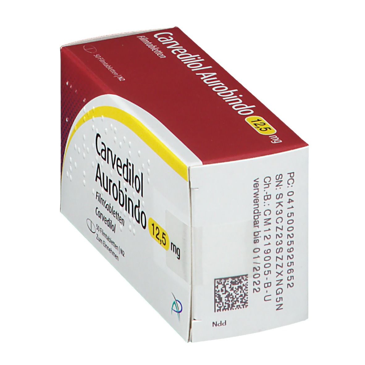 Carvedilol Aurobindo 12,5 mg Filmtabletten 50 St