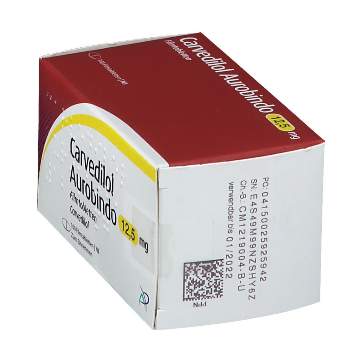 Carvedilol Aurobindo 12,5 mg Filmtabletten 100 St