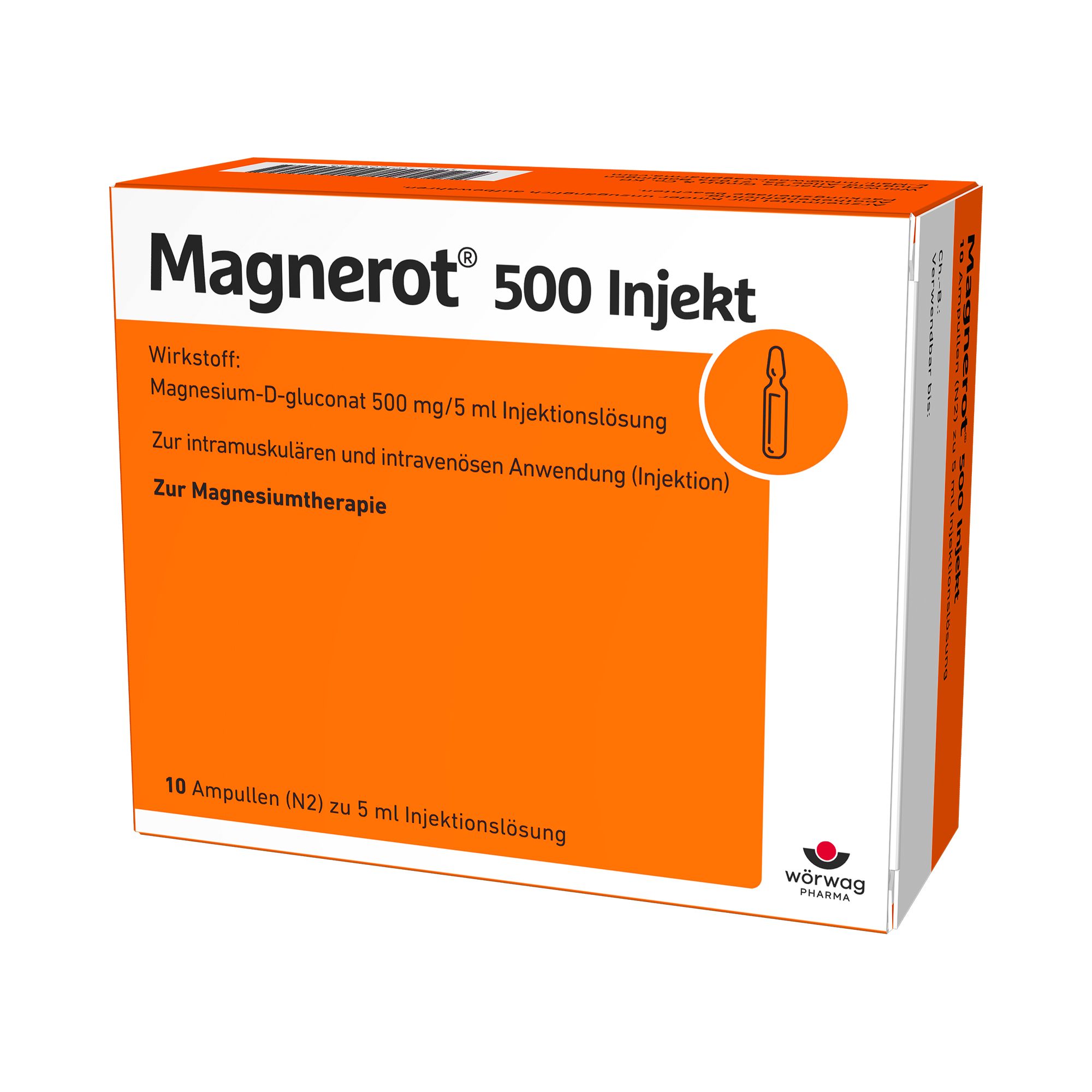 Magnerot 500 Injekt Ampullen 10x5 ml