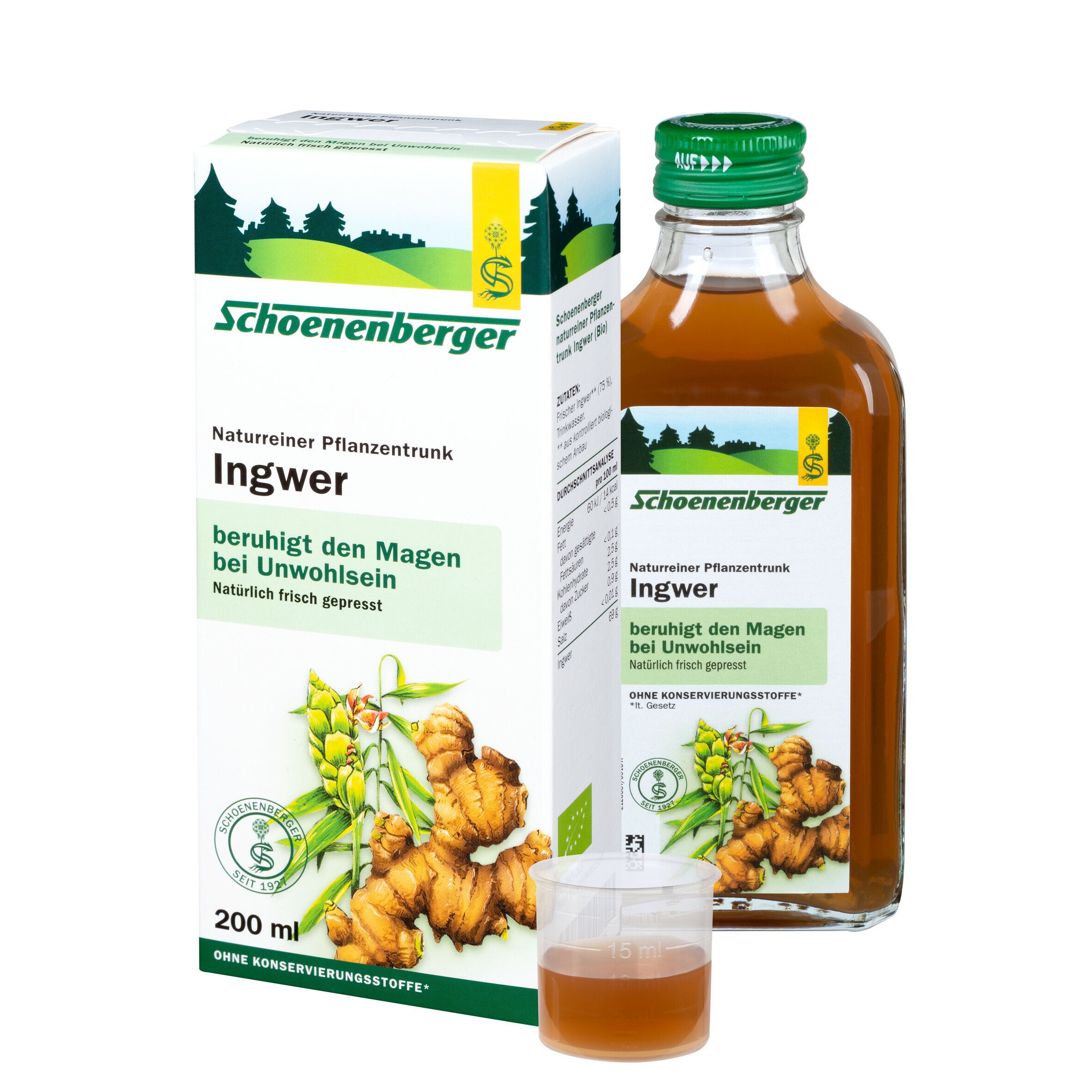 Schoenenberger® Ingwer, Naturreiner Pflanzentrunk