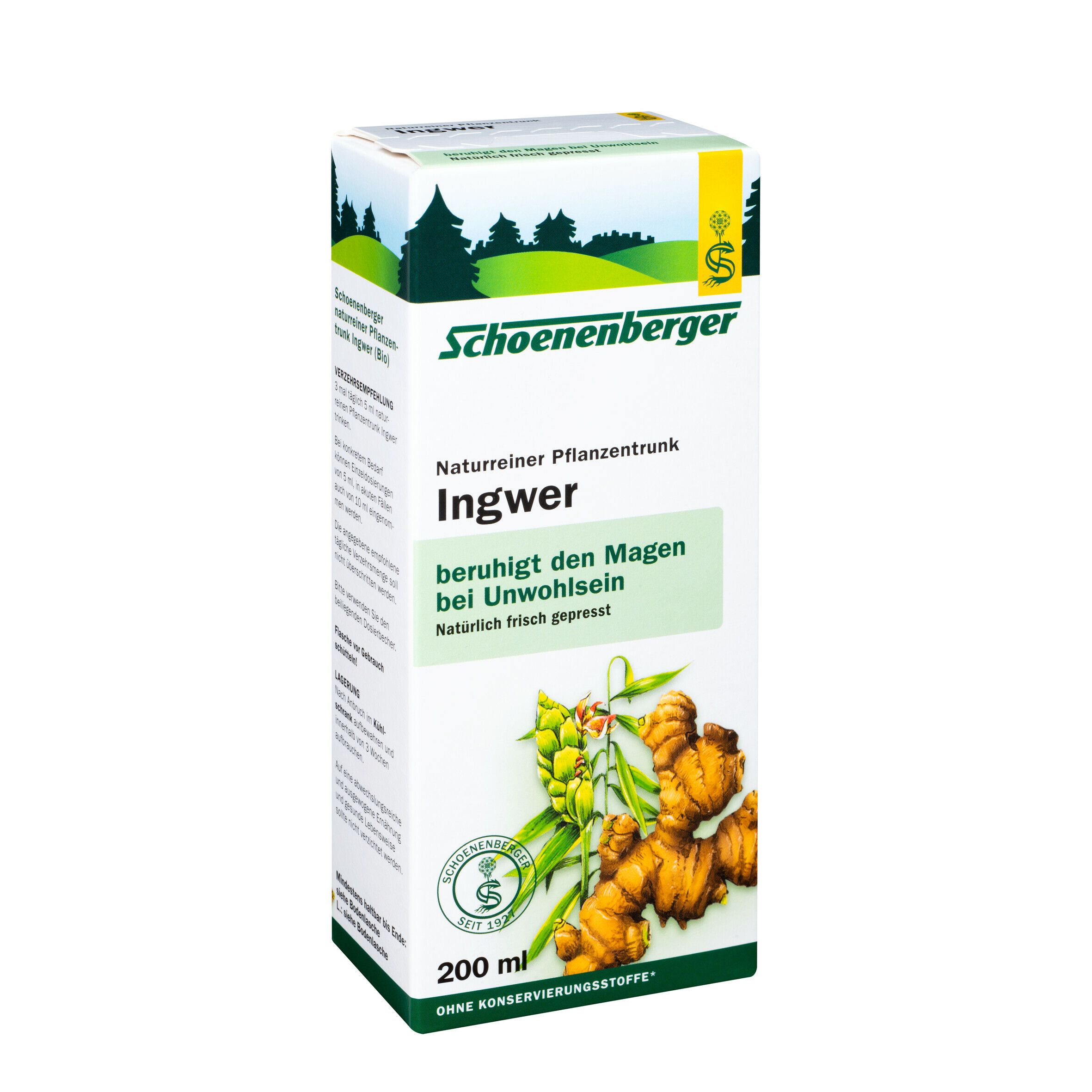 Schoenenberger® naturreiner Pflanzentrunk Ingwer