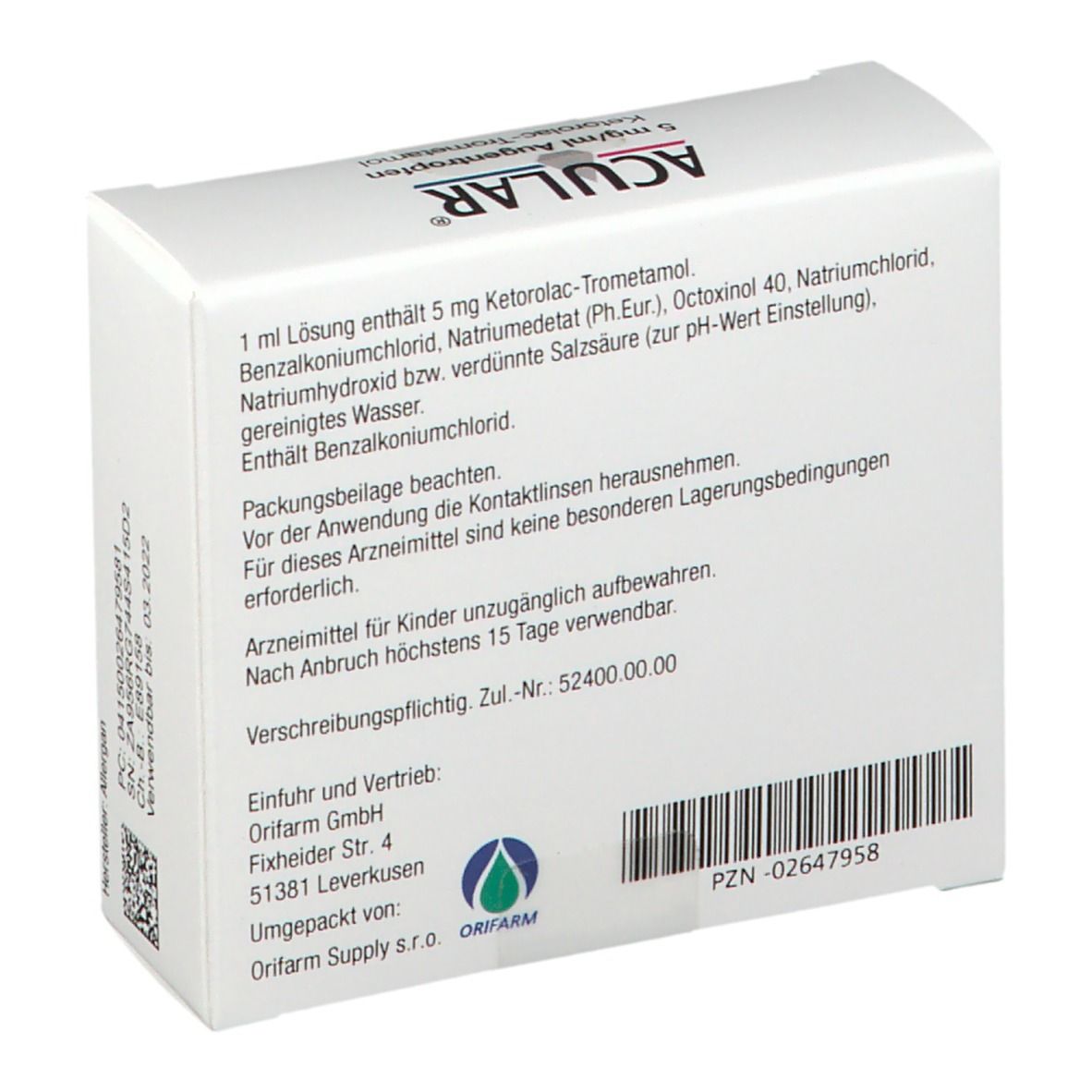 Acular 5 mg/ml