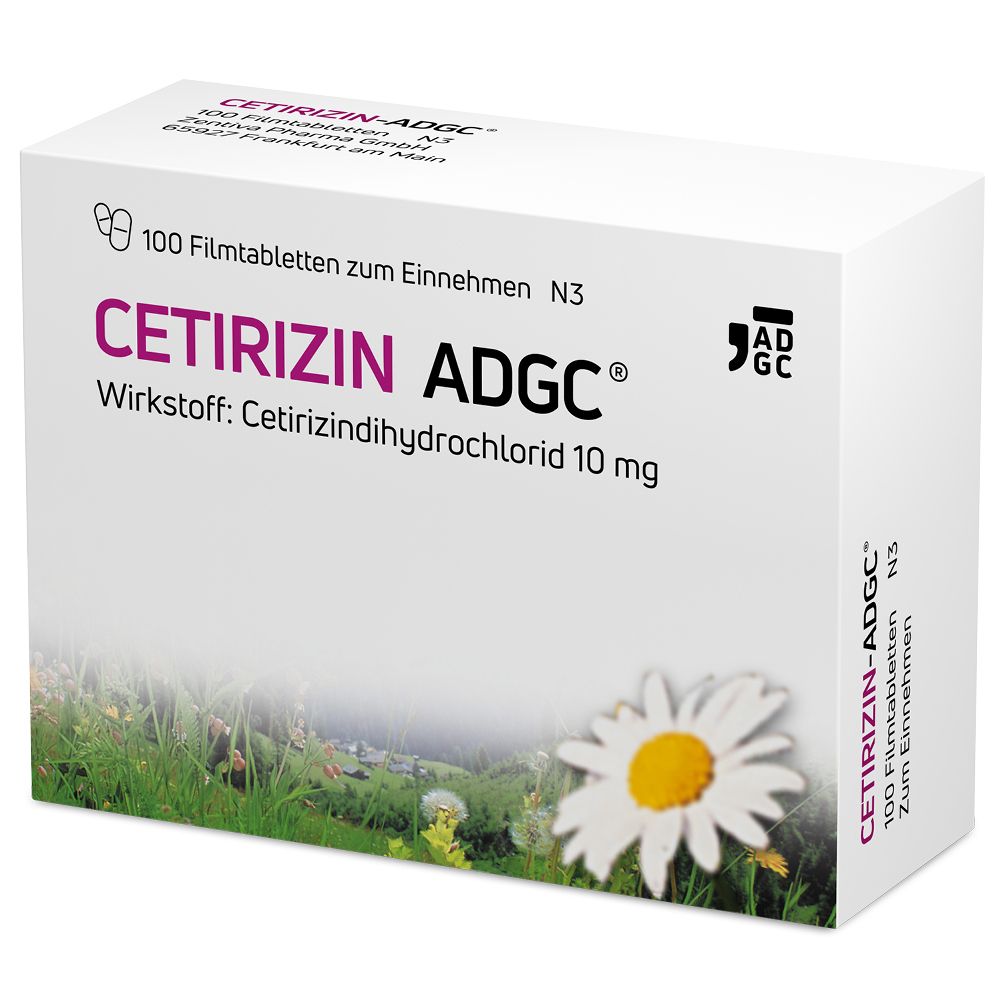 Cetirizin-ADGC® Allergie-Tablette mit schneller Wirkung gegen Heuschnupfen