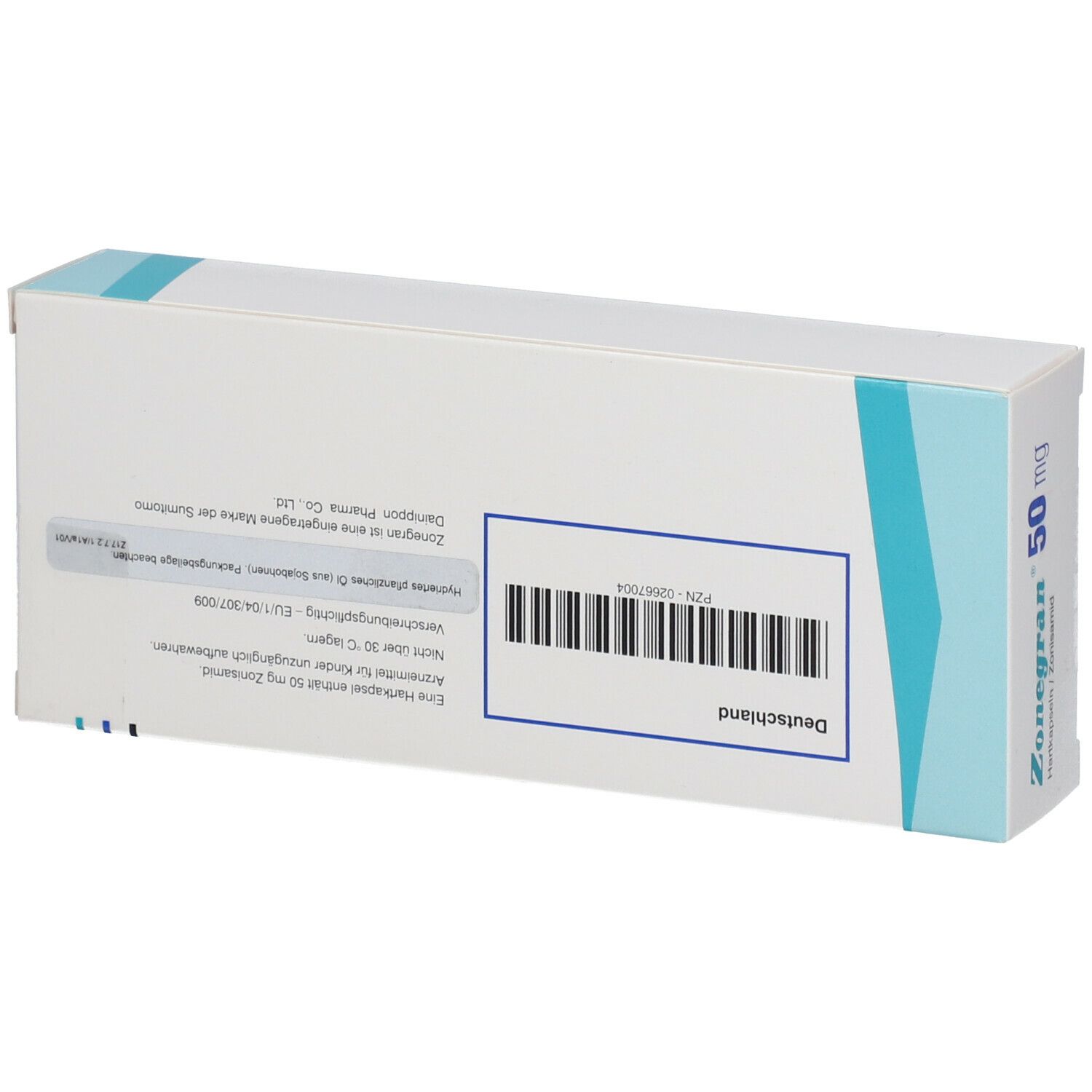 Zonegran 50 mg Hartkapseln 28 St