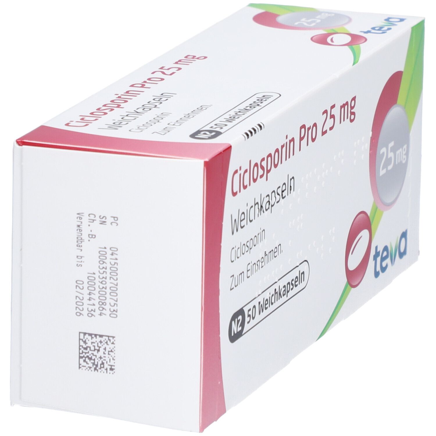 Ciclosporin Pro 25 mg Weichkapseln 50 St