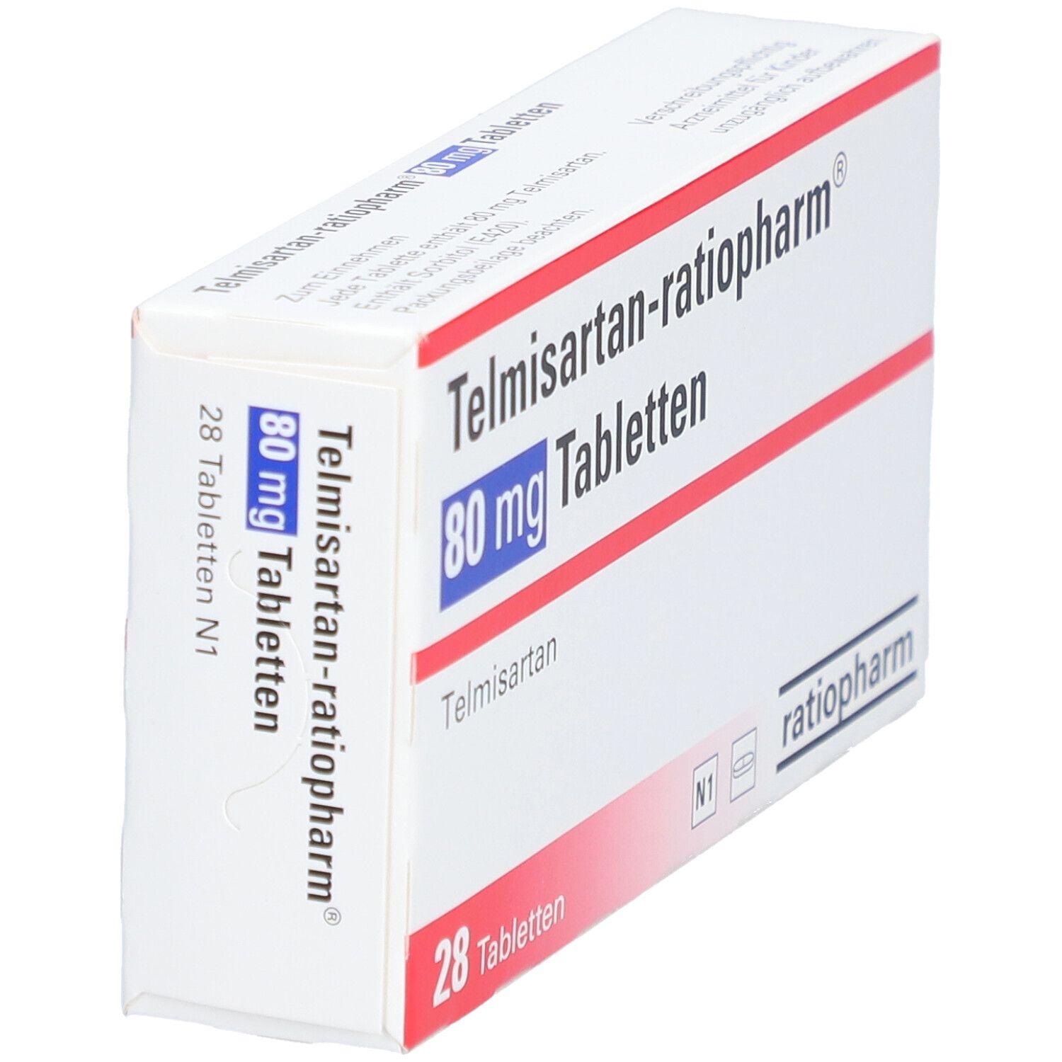 TELMISARTAN-ratiopharm 80 mg Tabletten 28 St