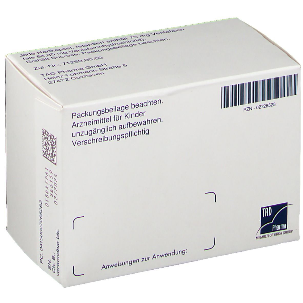 Venlafaxin TAD® 75 mg