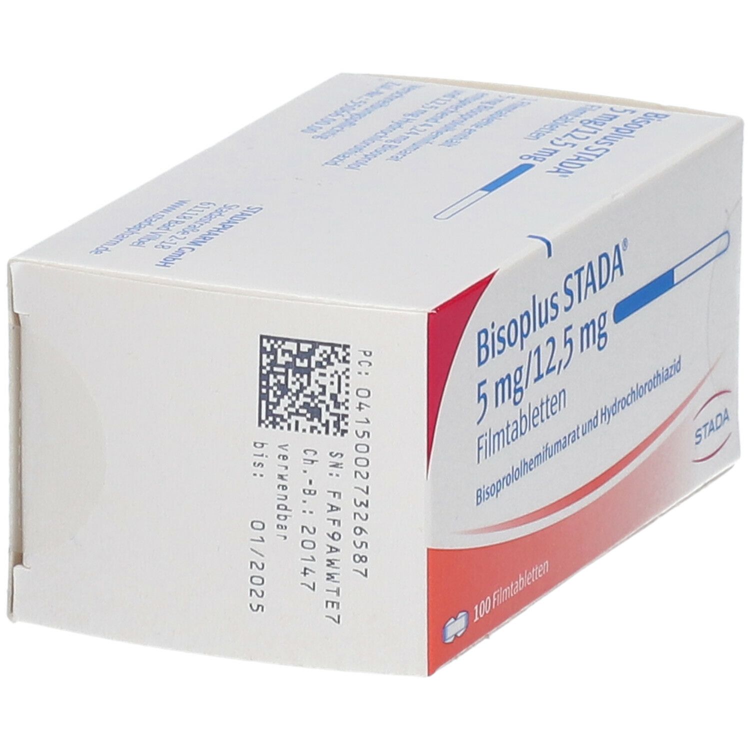 Bisoplus Stada 5 mg/12,5 mg Filmtabletten 100 St