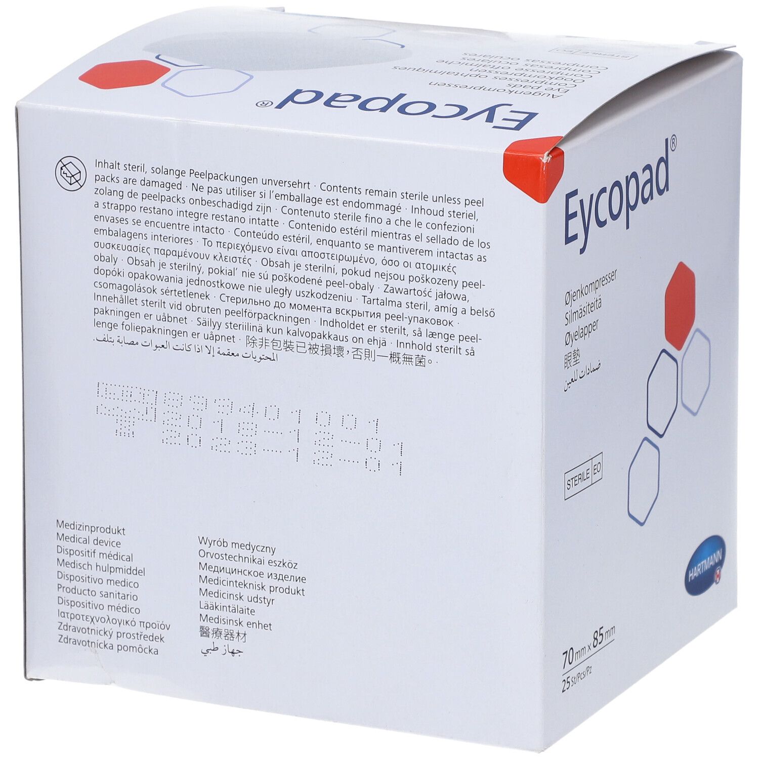 Eycopad® Augenkompresse steril 70 x 85mm 25 St - shop-apotheke.com
