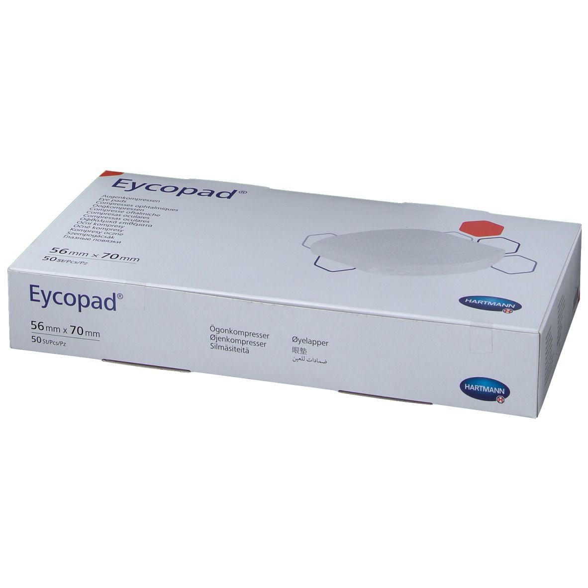 Eycopad® Augenkompresse unsteril 5,6 x 7 cm 50 St - shop-apotheke.com