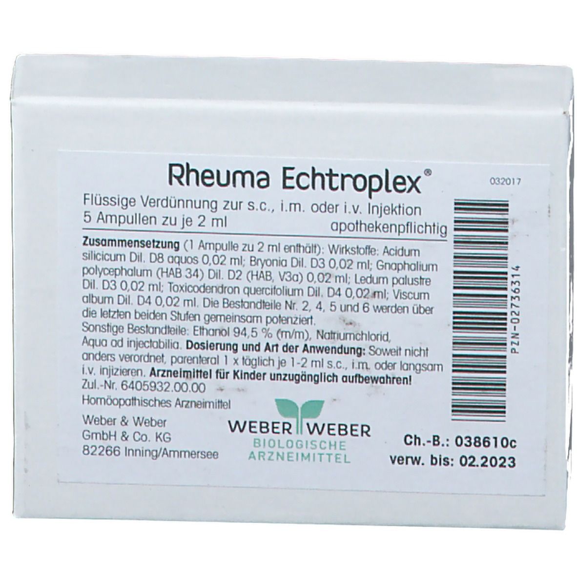 Rheuma Echtroplex® Injektionslösung