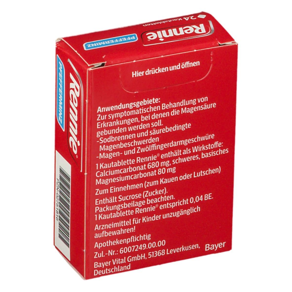 Rennie® Pfefferminz Kautabletten bei Sodbrennen