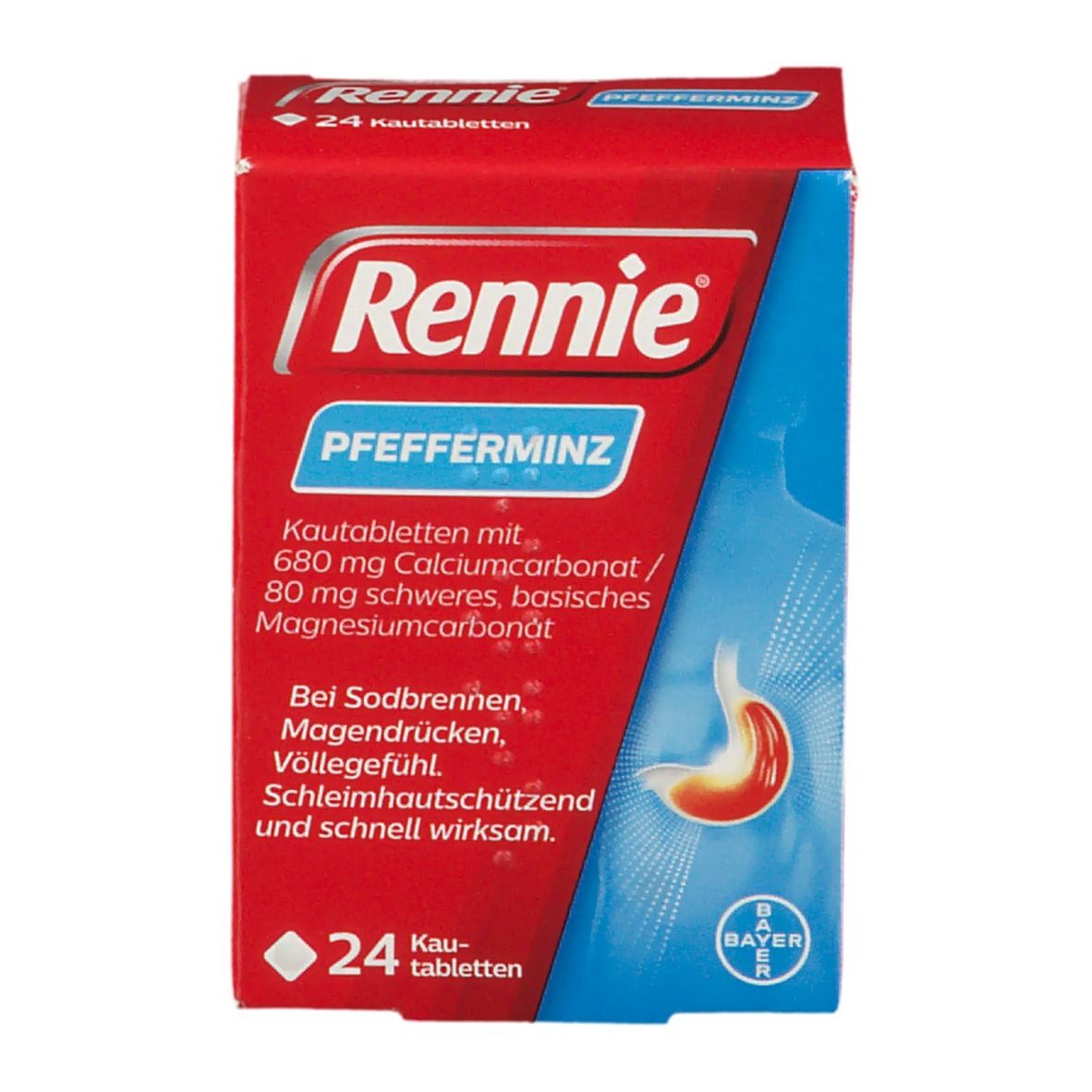 Rennie® Pfefferminz Kautabletten bei Sodbrennen