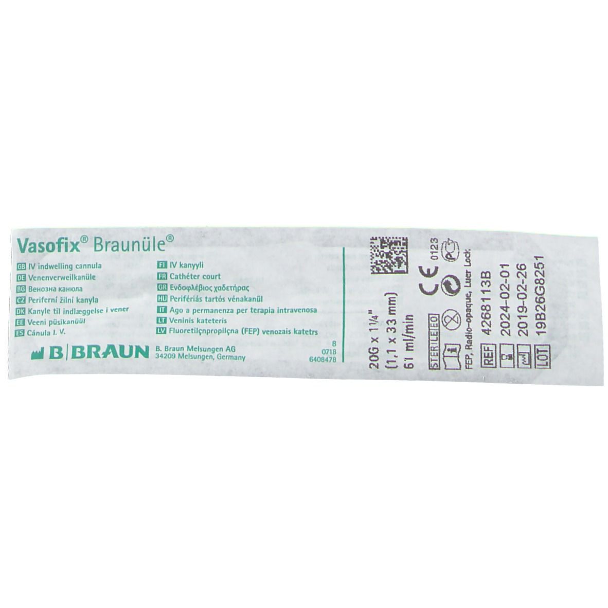 Vasofix® Braunüle® 1,10 x 33 mm G 20 rosa