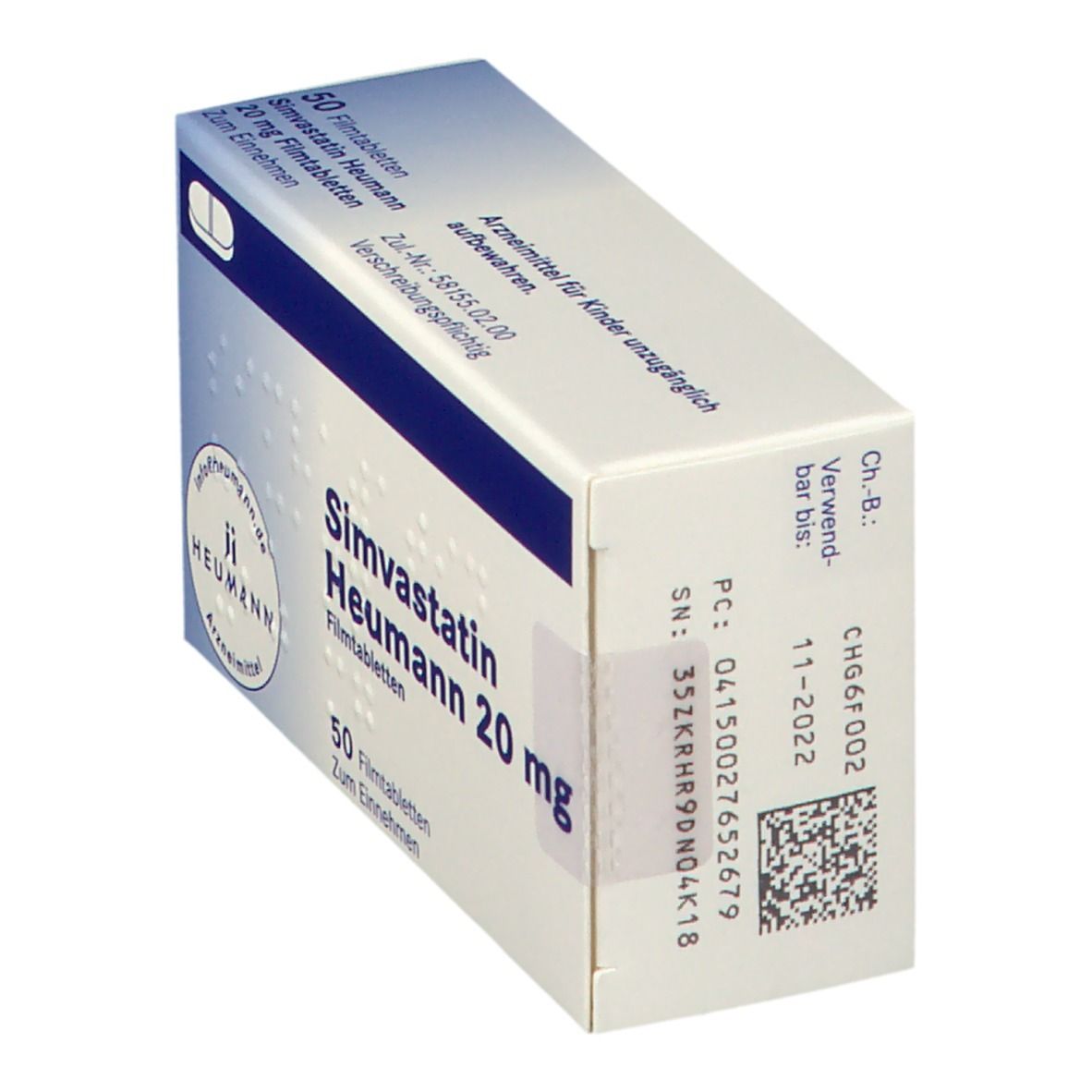 Simvastatin Heumann 20 mg Filmtabletten 50 St