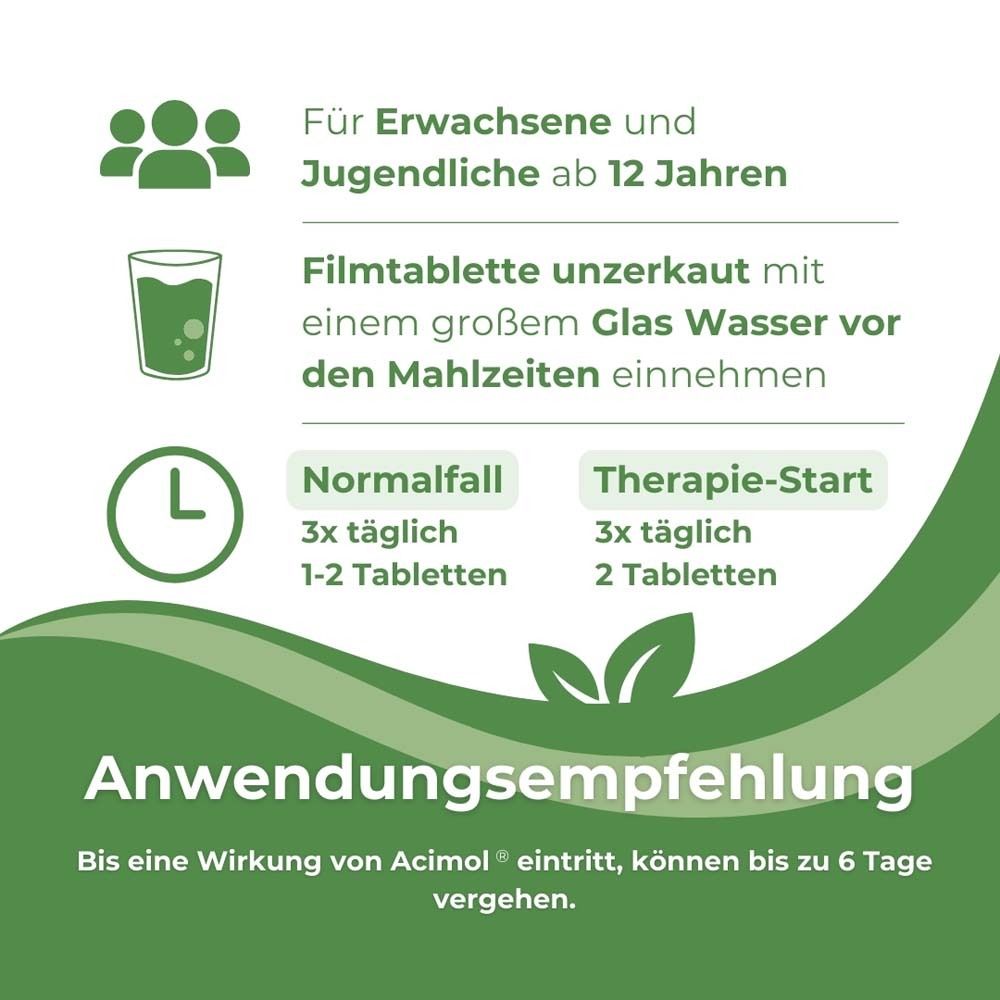 Acimol® 500 mg Filmtabletten mit pH-Teststreifen