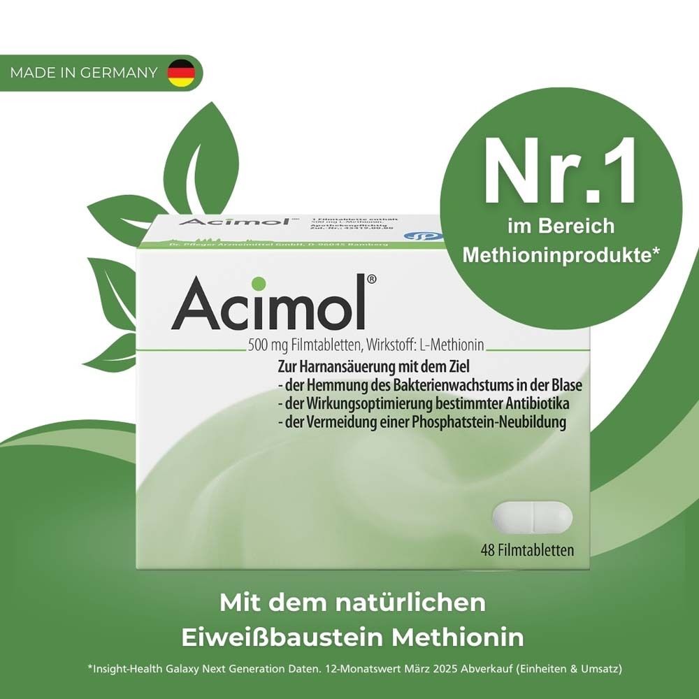 Acimol® 500 mg Filmtabletten mit 50 pH-Teststreifen