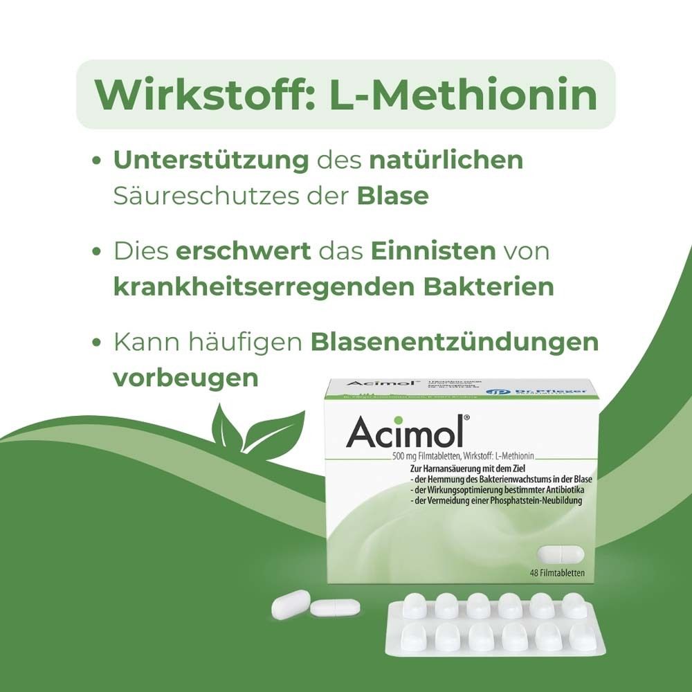 Acimol® 500 mg Filmtabletten mit 50 pH-Teststreifen