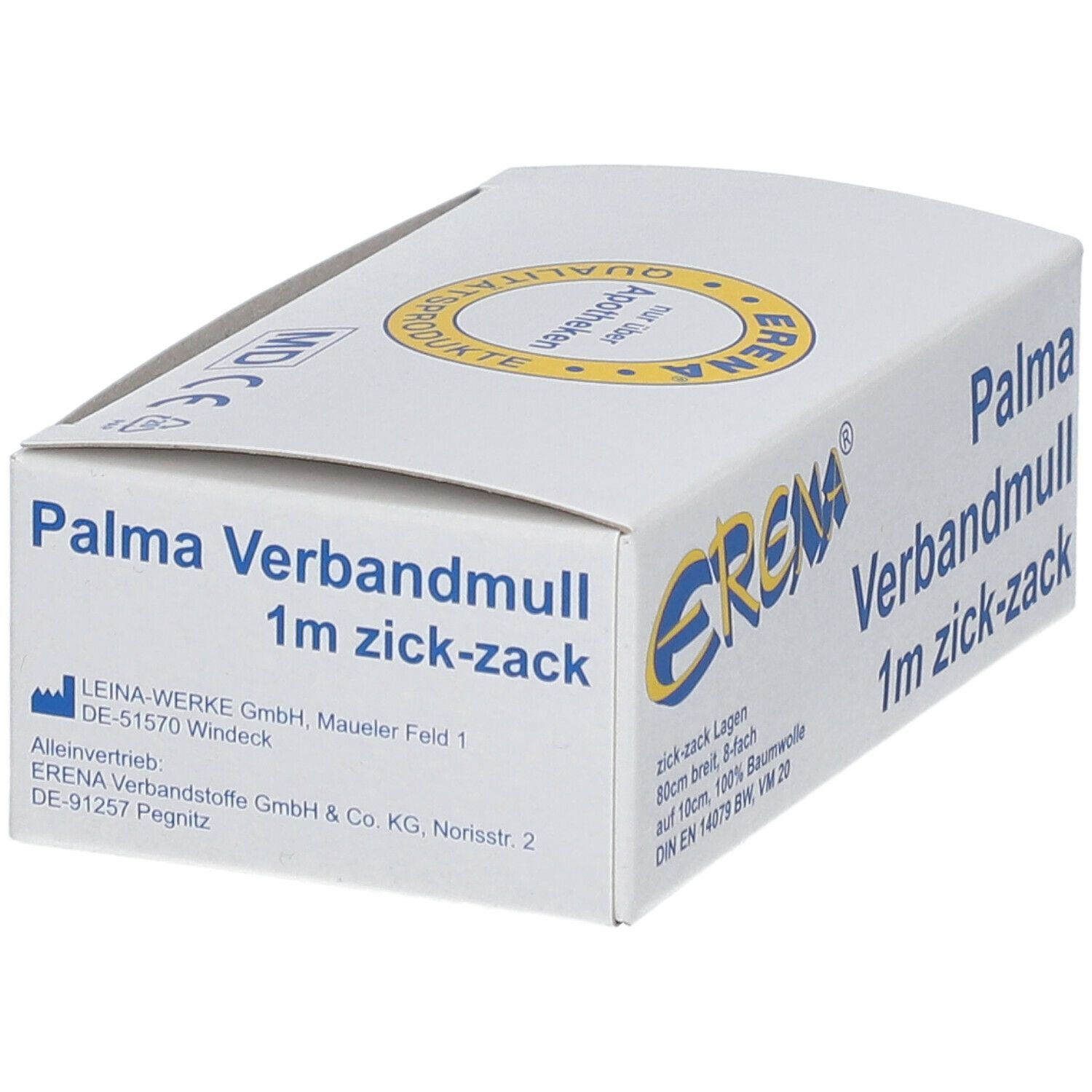Palma Verbandmull Rolle 80 cm x 1 m Zick-Zack Lagen