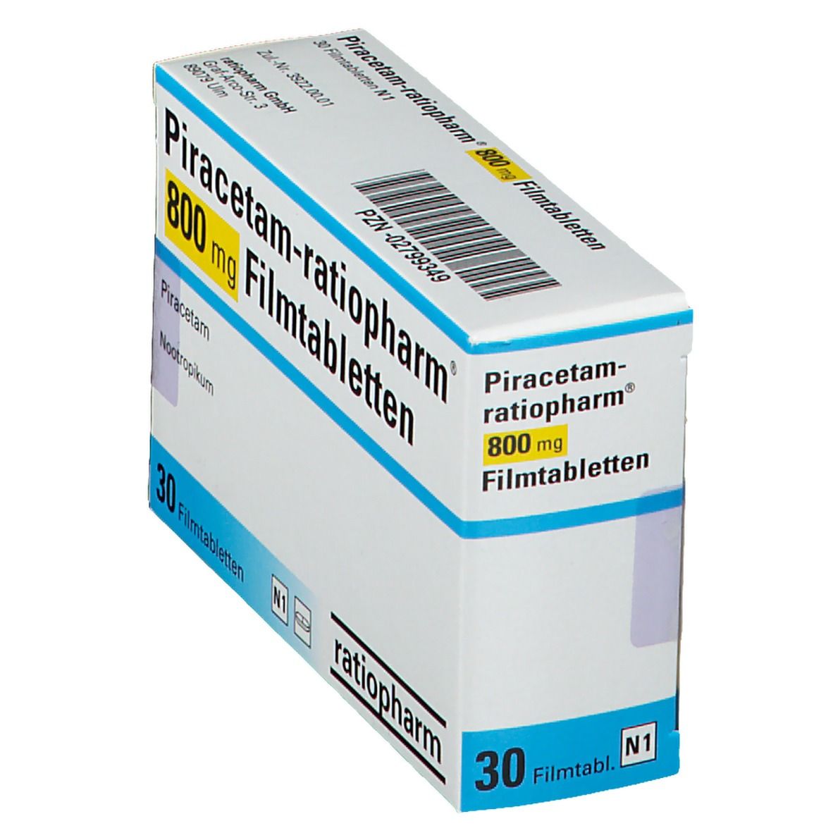 PIRACETAM-ratiopharm 800 mg Filmtabletten 60 St