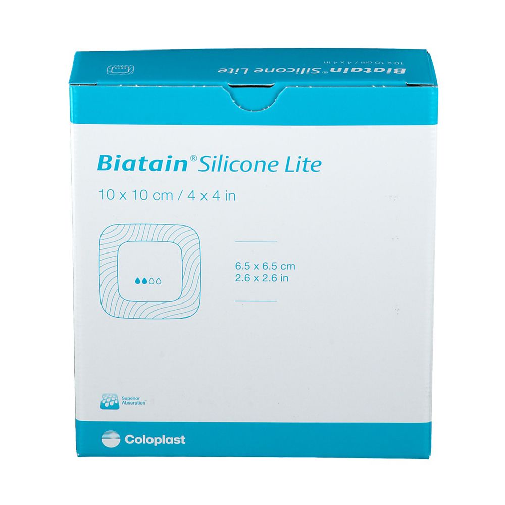 Biatain Silicone Lite Schaumverband 10x10 cm 10 St Verband