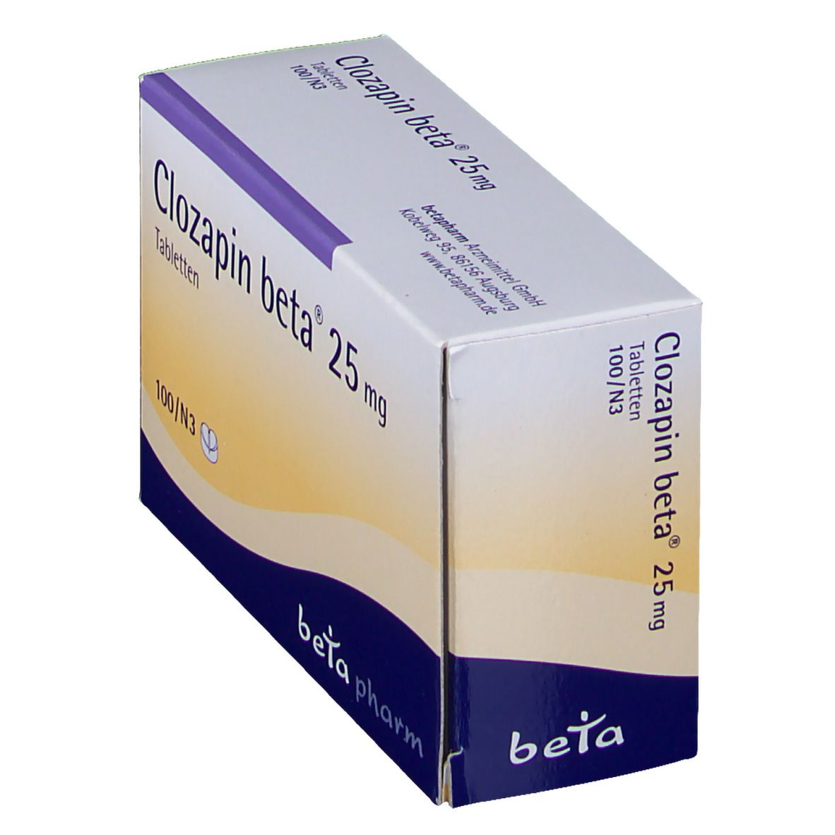 Clozapin beta 25 mg Tabletten 100 St