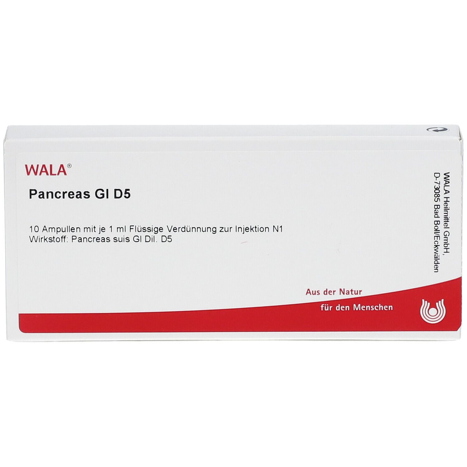 WALA® Pancreas Gl D 5 Amp.