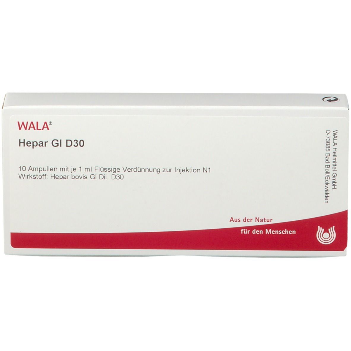 WALA® Hepar Gl D 30 Ampullen